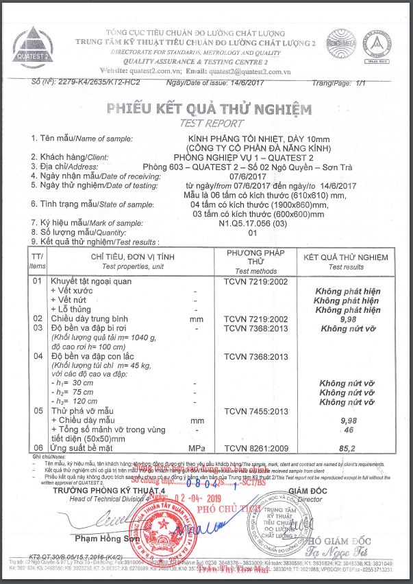 Giấy chứng nhận sản phẩm Thớt Ghome